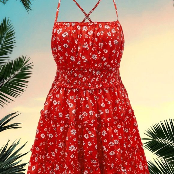 Brand new Red Summer Dress - Picture 3 of 5